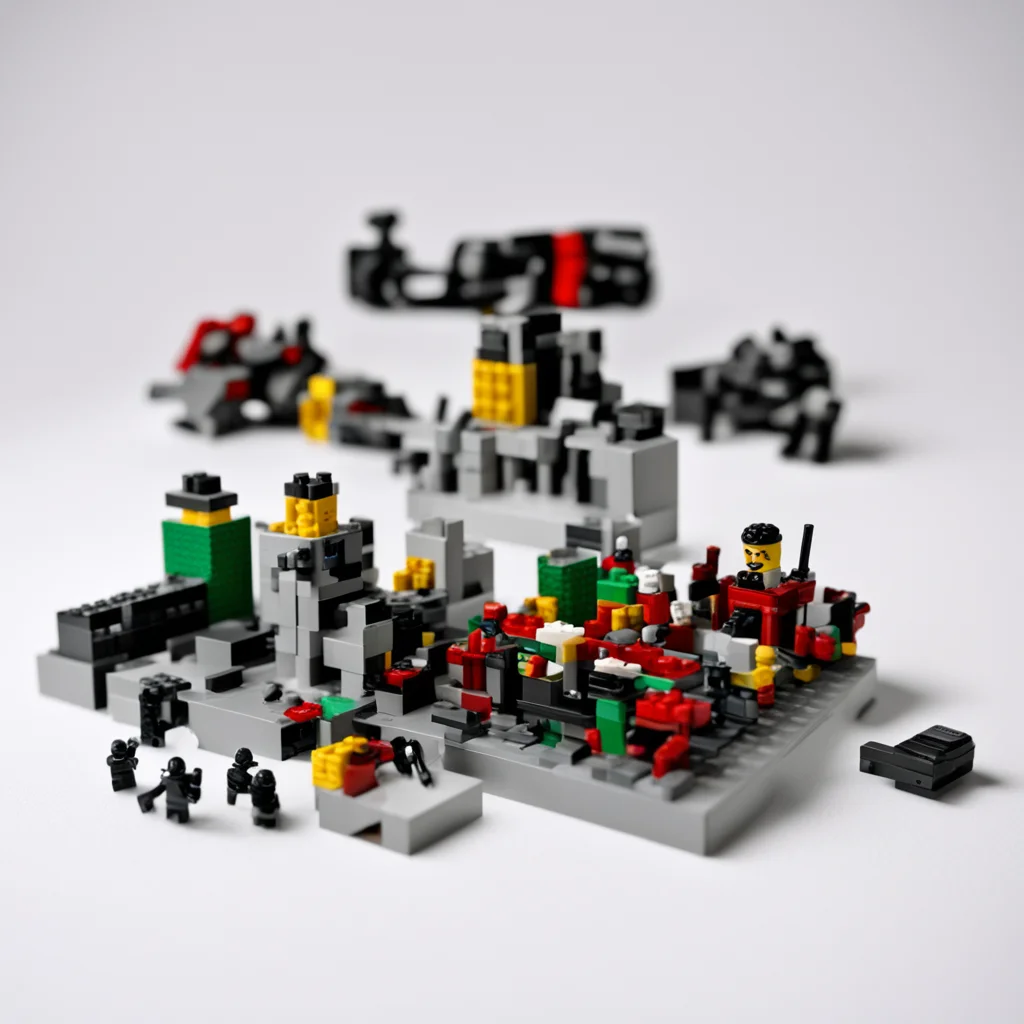 Nuremburg Trials Lego Set | photograph of lego set on white background 2012 ar 43